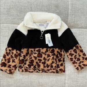 Le Moda Cozy Black and Cream Pullover